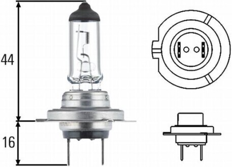 Автолампа Behr 70 W 24 V прозора HELLA 8GH 007 157-231