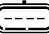 Расходомер воздуха (4 конт.) CITROEN NEMO/FORD FIESTA VI 1.4D 01- 8ET009142-111 HELLA 8ET 009 142-111 (фото 2)