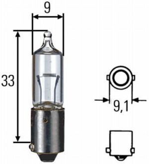 Автолампа Behr 10 W 12 V прозора HELLA 8GH 002 473-191