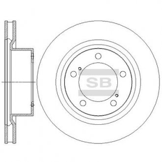 Тормозной диск передний SANGSIN BRAKE HI-Q SD4062