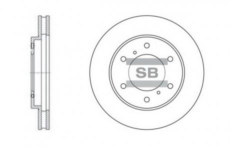 Гальмівний диск передній SANGSIN BRAKE HI-Q SD4311