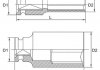 Головка торцевая ударная 3/4" длинная 22мм TOPTUL KABE2422 (фото 2)