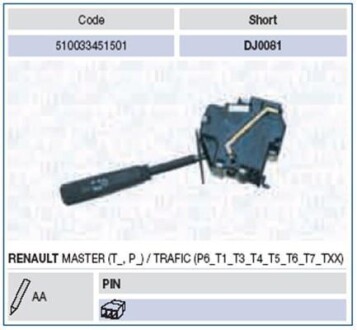 Перемикач підрульовий MAGNETI MARELLI 510033451501