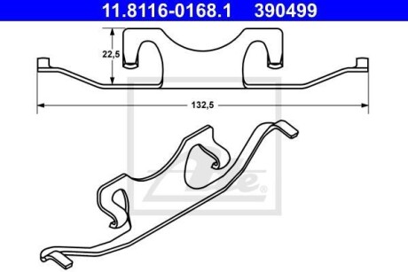 Пружина корпуса супорта ATE 11.8116-0168.1