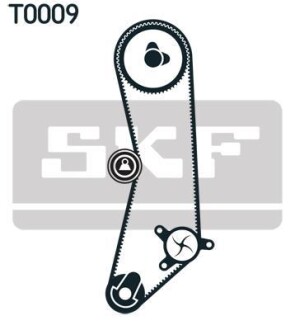 Комплект ГРМ, пас+ролик+помпа SKF VKMC 02202