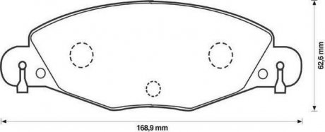 Гальмівні колодки, дискові JURID 573029JC (фото 1)