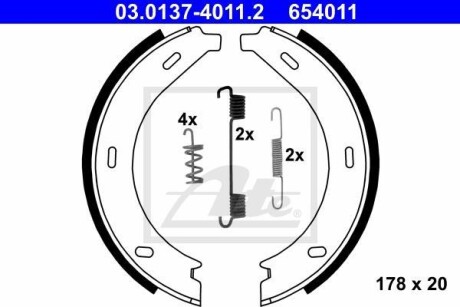 Тормозные колодки, барабанные ATE 03.0137-4011.2