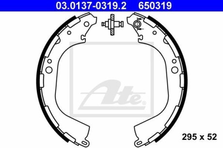 Тормозные колодки, барабанные ATE 03.0137-0319.2