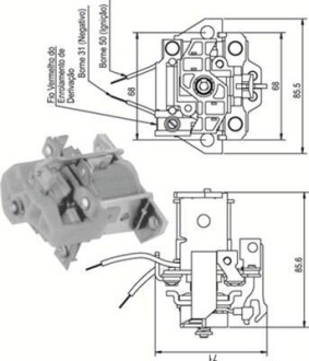 Соленоид стартера MAGNETI MARELLI 940113050338