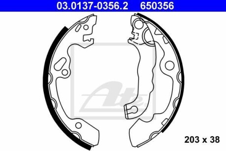 Тормозные колодки, барабанные ATE 03.0137-0356.2