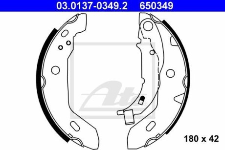 Тормозные колодки, барабанные ATE 03.0137-0349.2