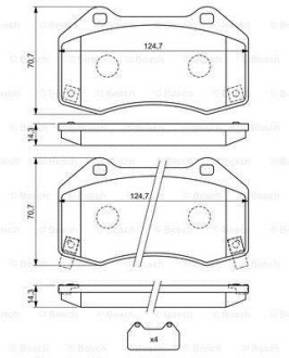 Гальмівні колодки, дискові BOSCH 0 986 494 718