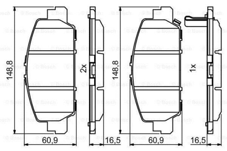 Гальмівні колодки, дискові BOSCH 0 986 494 773