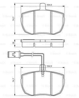 Гальмівні колодки, дискові BOSCH 0 986 494 535