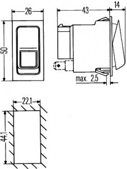 Датчик рівня бачка омивача HELLA 6RH 007 832-411