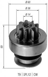 Бендикс стартера MAGNETI MARELLI 940113020128