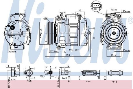 Компрессор BMW X5 E70 (07-) X5 30d NISSENS 890329