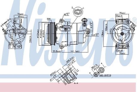 Компрессор OPEL ZAFIRA B (05-) 2.2 i 16V NISSENS 890262