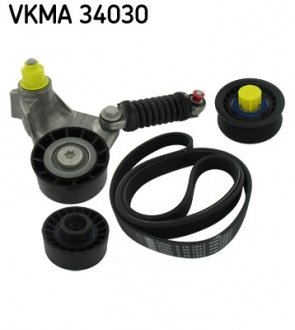 Комплект поліклиновий (ремінь+ролики) SKF VKMA 34030