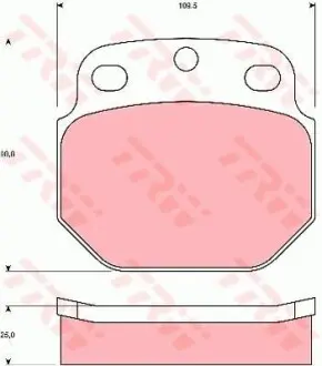 Тормозные колодки, дисковые. TRW TRW GDB5061