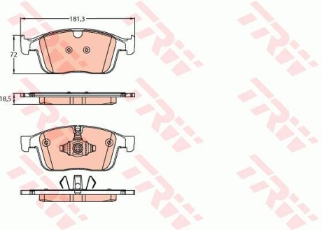 Тормозные колодки, дисковые. TRW TRW GDB2146