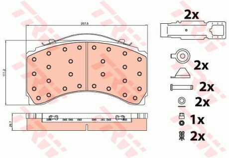 Тормозные колодки, дисковые. TRW TRW GDB5116