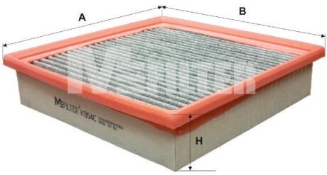 Фільтр салону вугільний M-FILTER MFILTER K954C