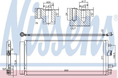 Конденсер VAUXHALL CORSA E (14-) 1.0 i TURBO NISSENS 940568