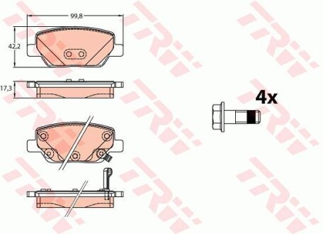 Гальмівні колодки, дискові TRW TRW GDB2156