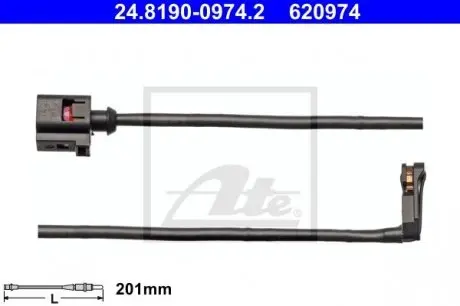 Датчик знесення, гальм. ATE 24.8190-0974.2
