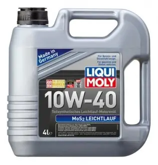 Моторное масло MoS2 Leichtlauf 10W-40 полусинтетическое 4 л LIQUI MOLY 6948 10W40 4L