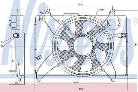 Вентилятор радиатора NISSENS 85884