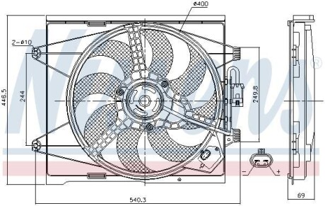 Вентилятор радіатора NISSENS 85744