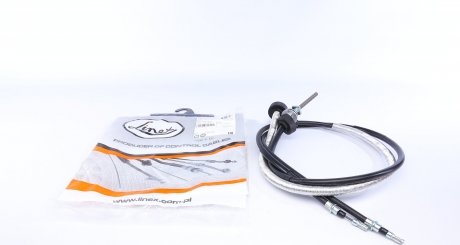 Трос ручника (задний) Ford Focus/C-Max 03-07 (1353+1504mm) (электро) LINEX 15.78.01 (фото 1)