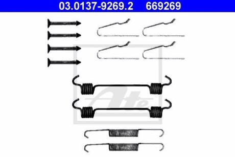 РМК,гальмівних колодок ATE 03.0137-9269.2