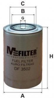 Фільтр паливний MFILTER DF3502 (фото 1)