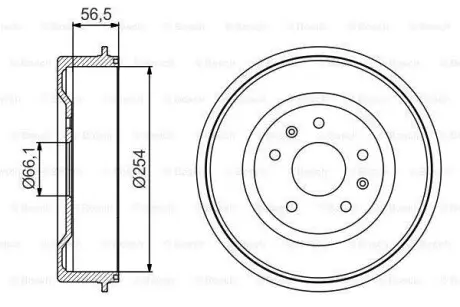 Тормозной барабан BOSCH 0 986 477 227