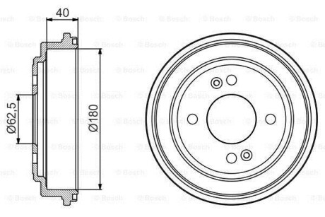 Тормозной барабан BOSCH 0 986 477 216