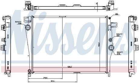 Радиатор охлаждения NISSENS 627044