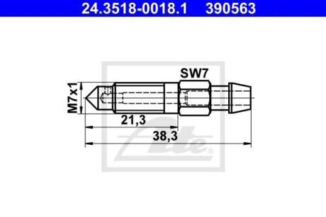 Штуцер прокачки гальм ATE 24.3518-0018.1