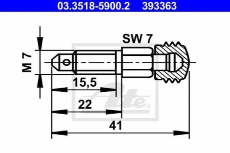 Штуцер прокачки гальм ATE 03.3518-5900.2