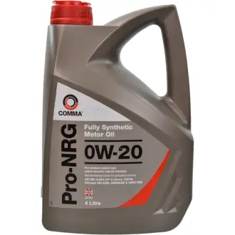 Моторное масло Pro-NRG 0W-20 синтетическое 4 л COMMA PRO-NRG 0W20 4L