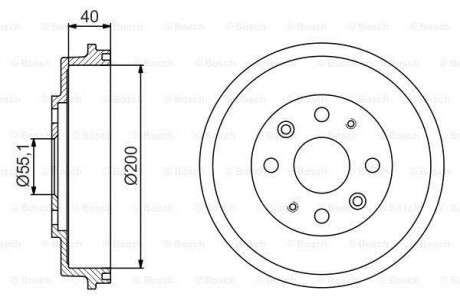 Гальмівний барабан BOSCH 0 986 477 191