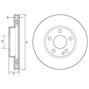 Тормозной диск DELPHI BG4554C