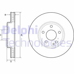 Тормозной диск DELPHI BG4646C (фото 1)