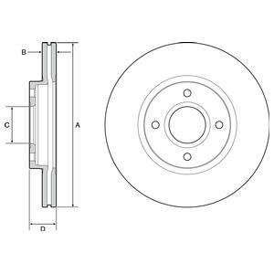 Тормозной диск DELPHI BG4569C (фото 1)