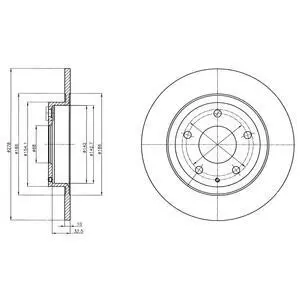 Тормозной диск DELPHI BG4534C