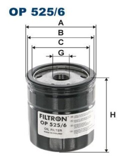 Фильтр масляный FILTRON OP 525/6