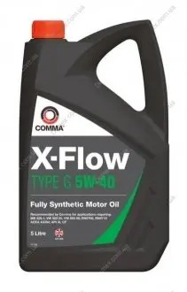 Моторное масло X-FLOW G 5W40 5л COMMA X-FLOW G 5W40 SYNT. 5L