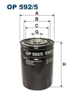 Фильтр масляный FILTRON OP 592/5